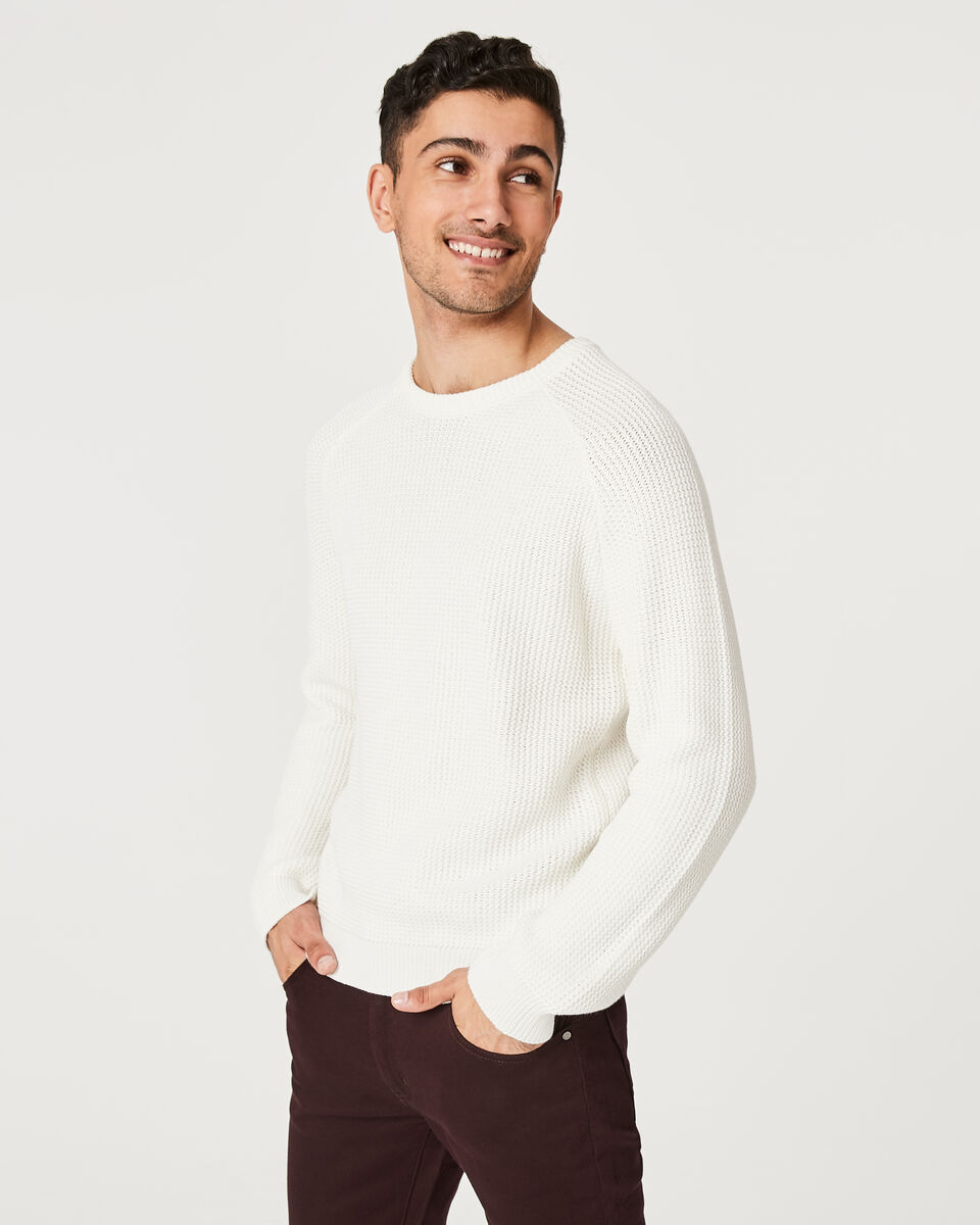 Arrone Crew Neck  Jumper, Off White, hi-res